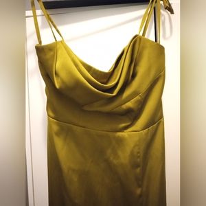 Olive Green Azazie Bridesmaid Dress